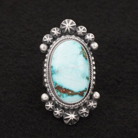 Daniel Benally Turquoise & Sterling Silver Ring Size 9