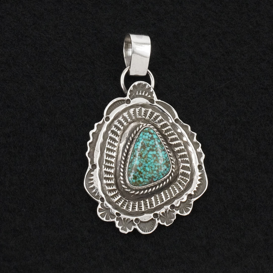 Leonard Maloney Turquoise & Sterling Silver Pendant