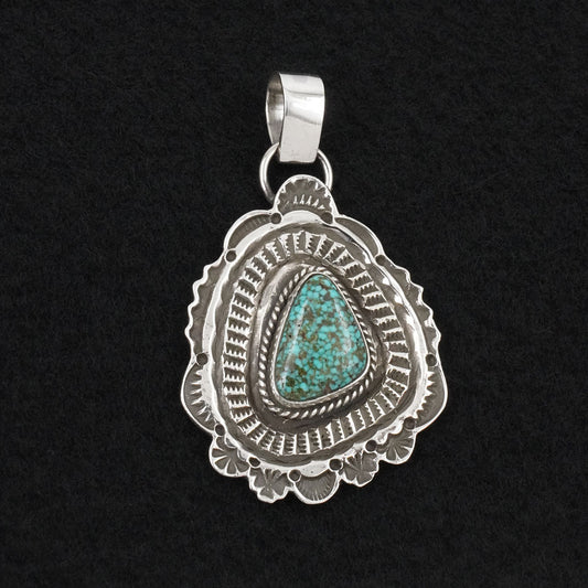 Leonard Maloney Turquoise & Sterling Silver Pendant