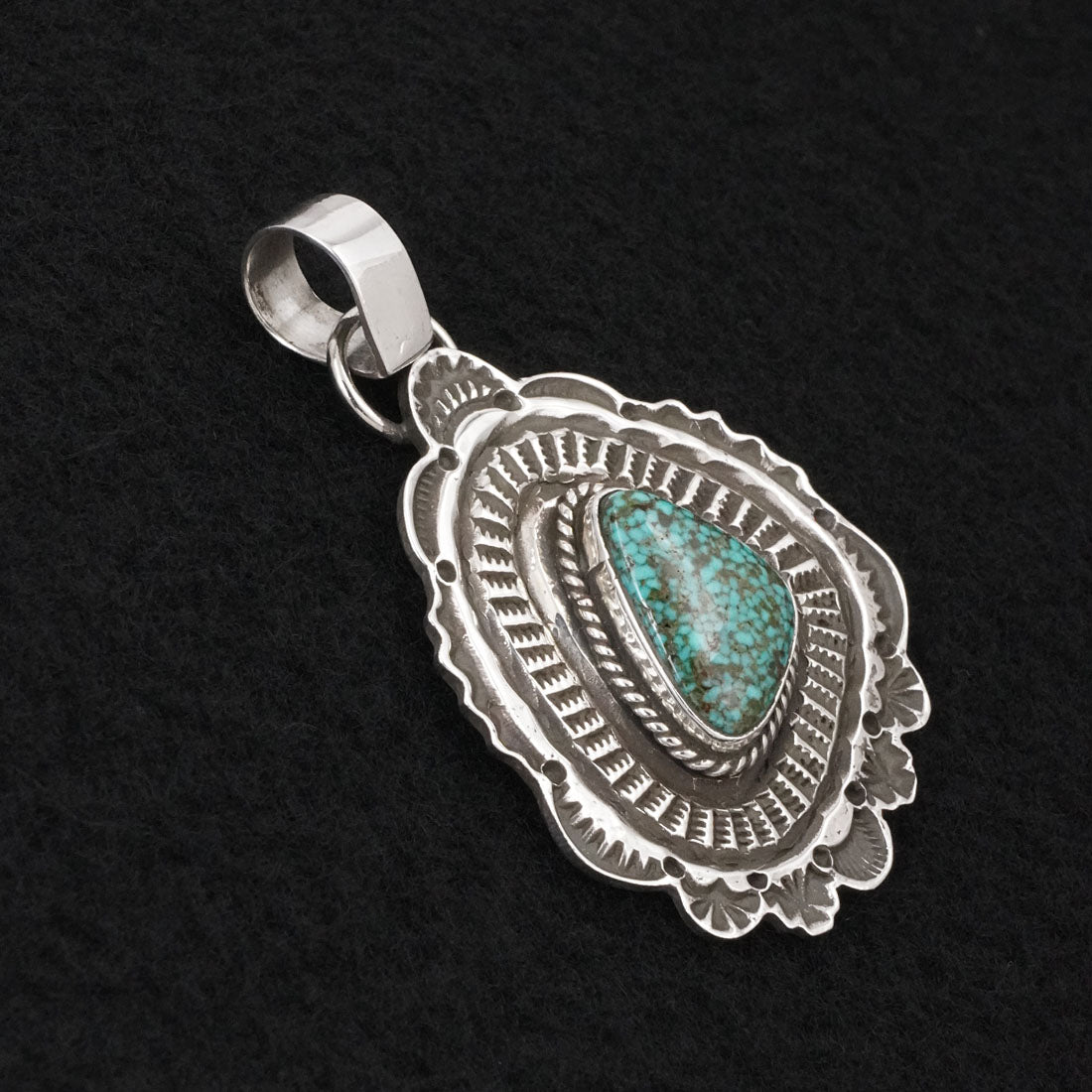 Leonard Maloney Turquoise & Sterling Silver Pendant