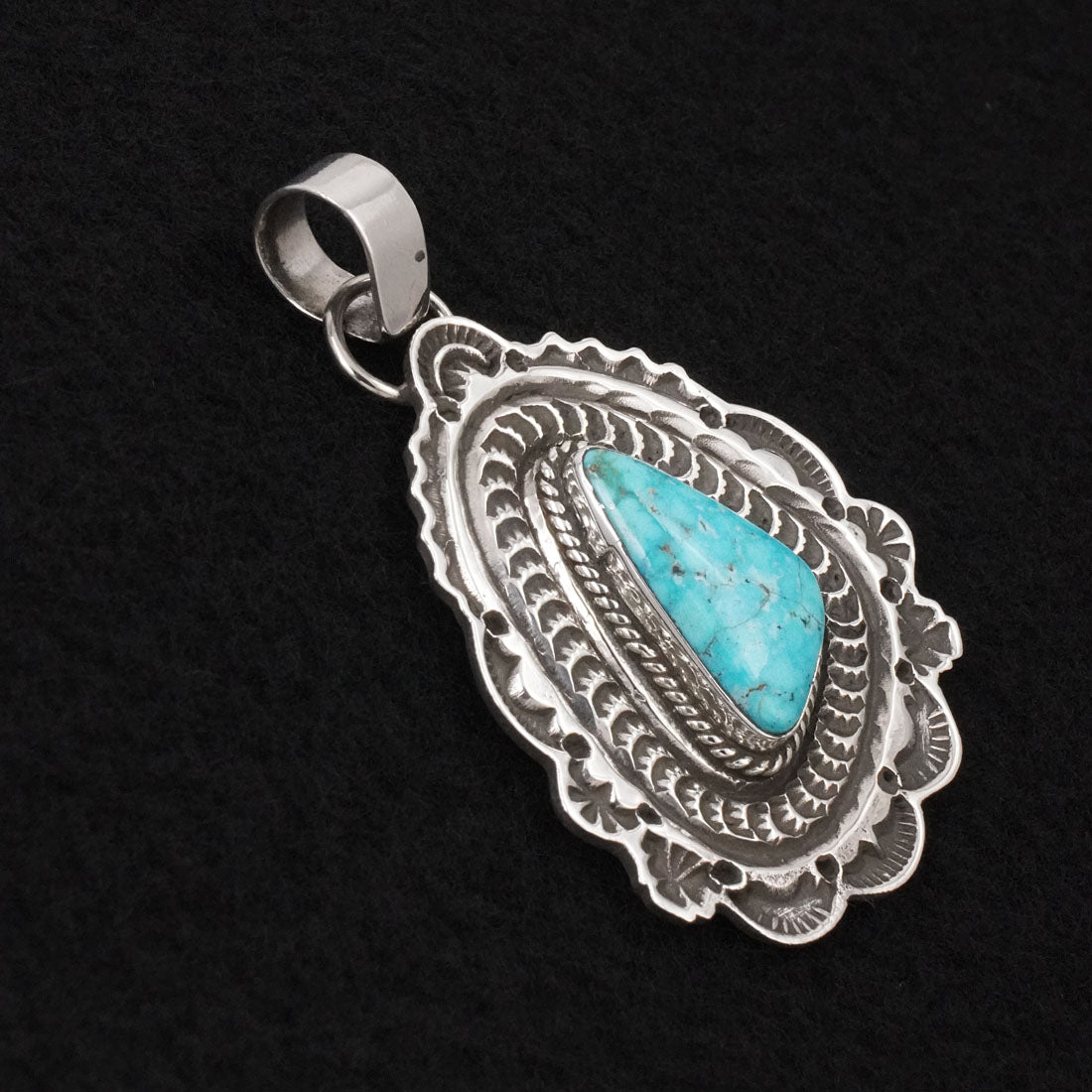 Leonard Maloney Turquoise & Sterling Silver Pendant