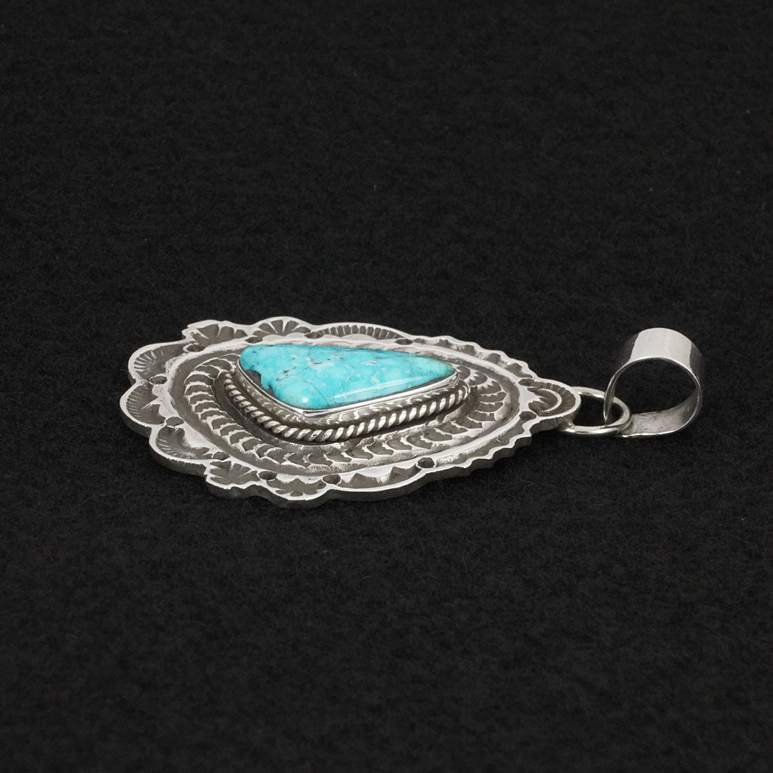 Leonard Maloney Turquoise & Sterling Silver Pendant