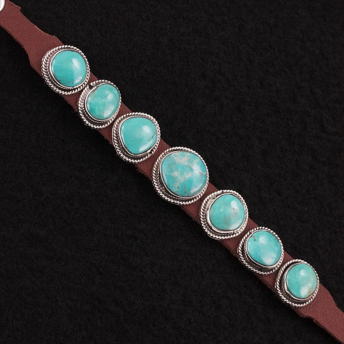 Marlene Ramone Turquoise, Sterling Silver & Leather Bracelet