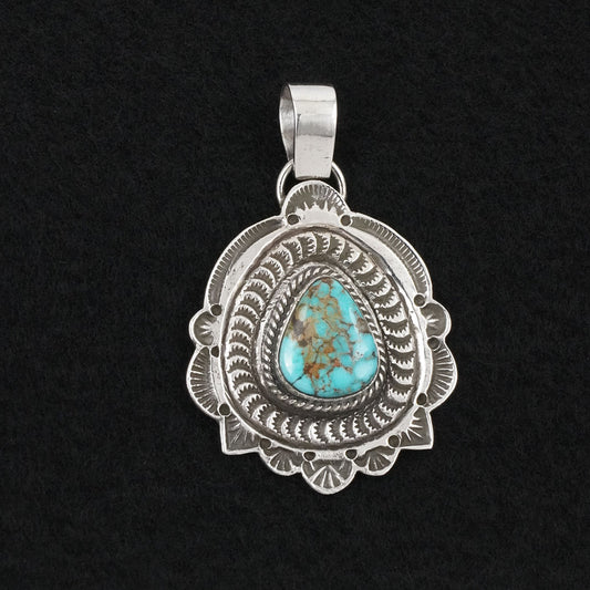 Leonard Maloney Turquoise & Sterling Silver Pendant