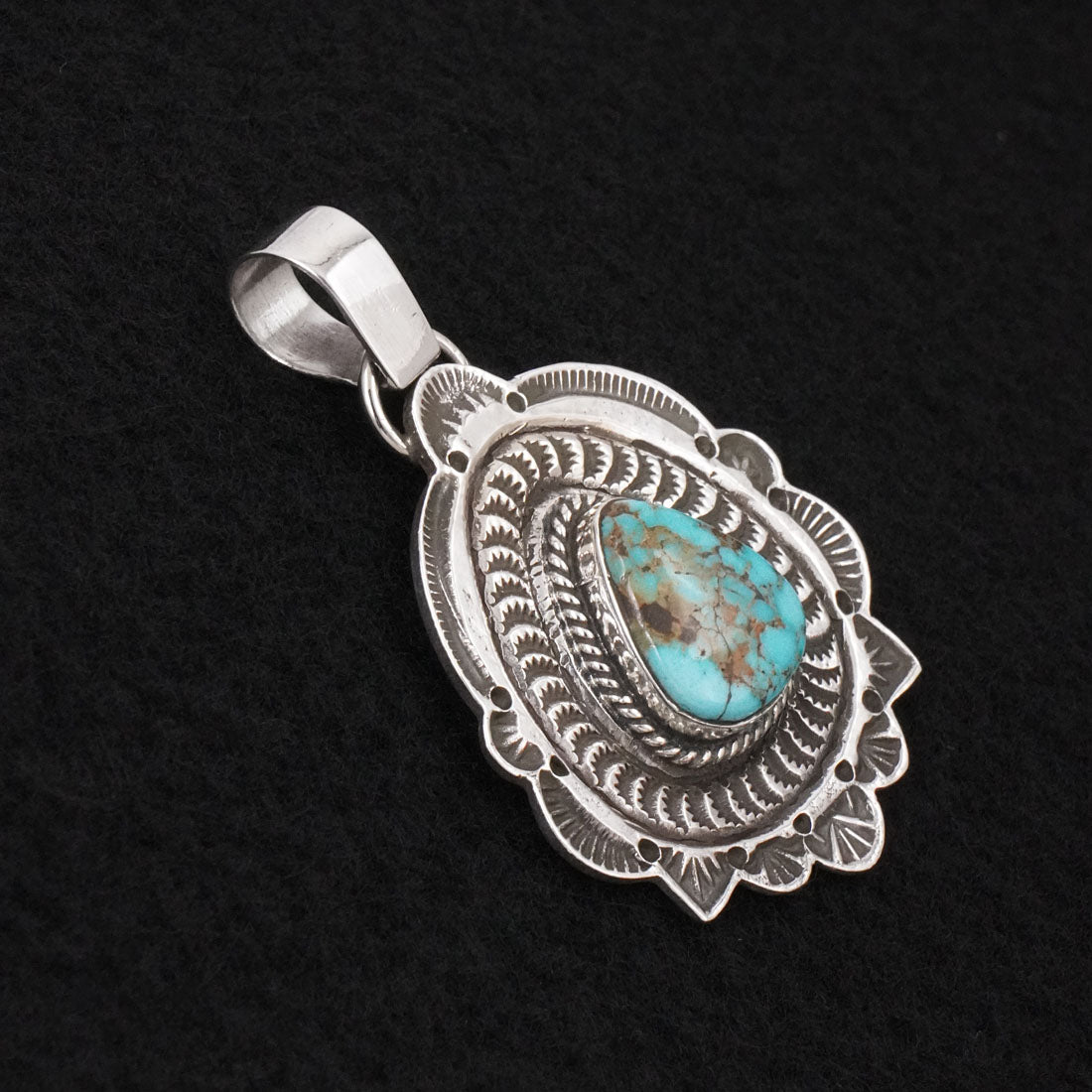 Leonard Maloney Turquoise & Sterling Silver Pendant