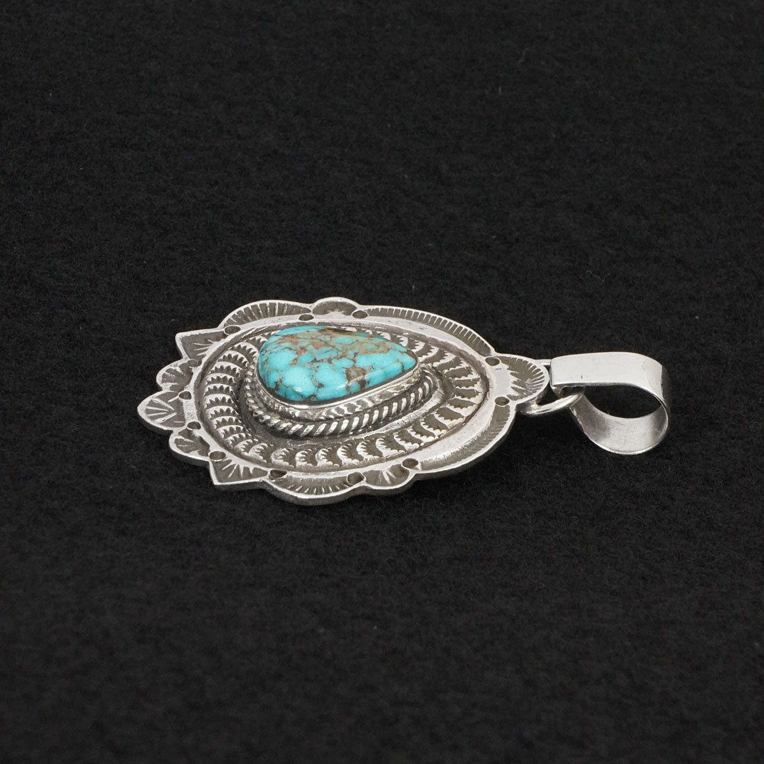 Leonard Maloney Turquoise & Sterling Silver Pendant