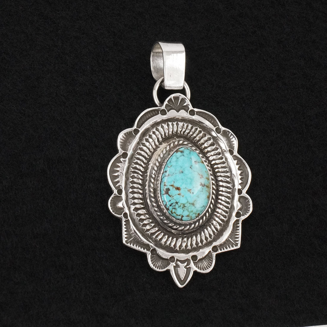 Leonard Maloney Turquoise & Sterling Silver Pendant