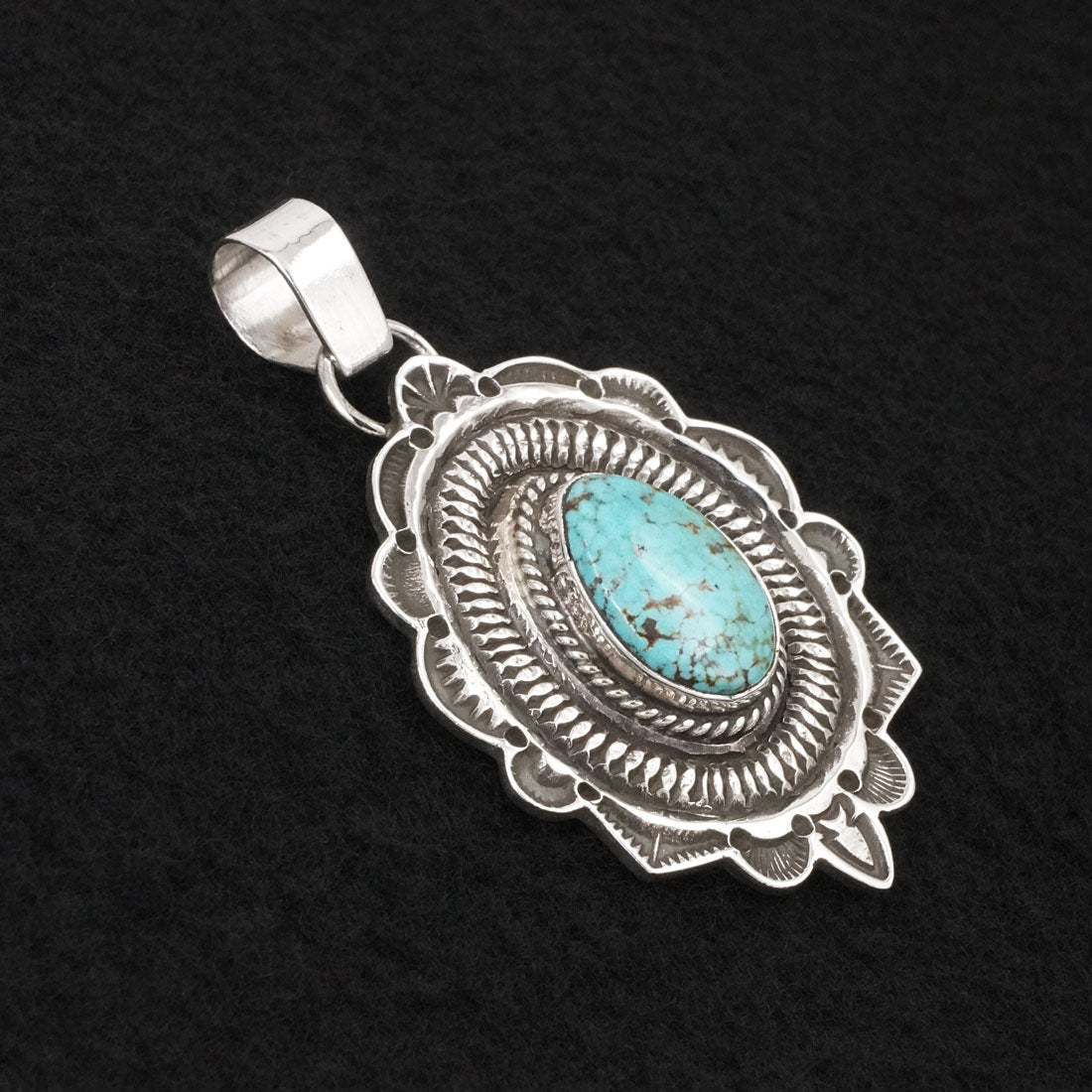 Leonard Maloney Turquoise & Sterling Silver Pendant