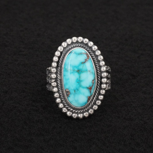 Daniel Benally Turquoise & Sterling Silver Ring Size 8.5