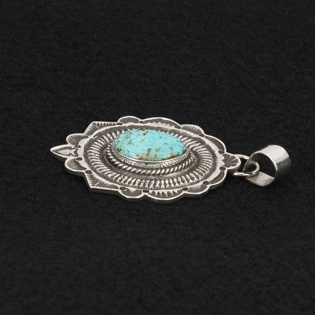Leonard Maloney Turquoise & Sterling Silver Pendant