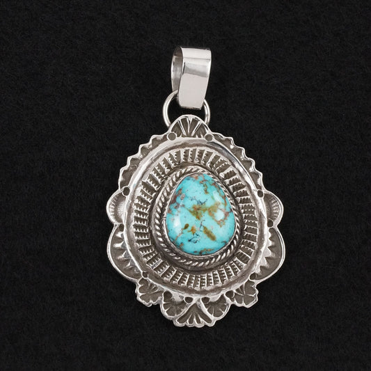 Leonard Maloney Turquoise & Sterling Silver Pendant