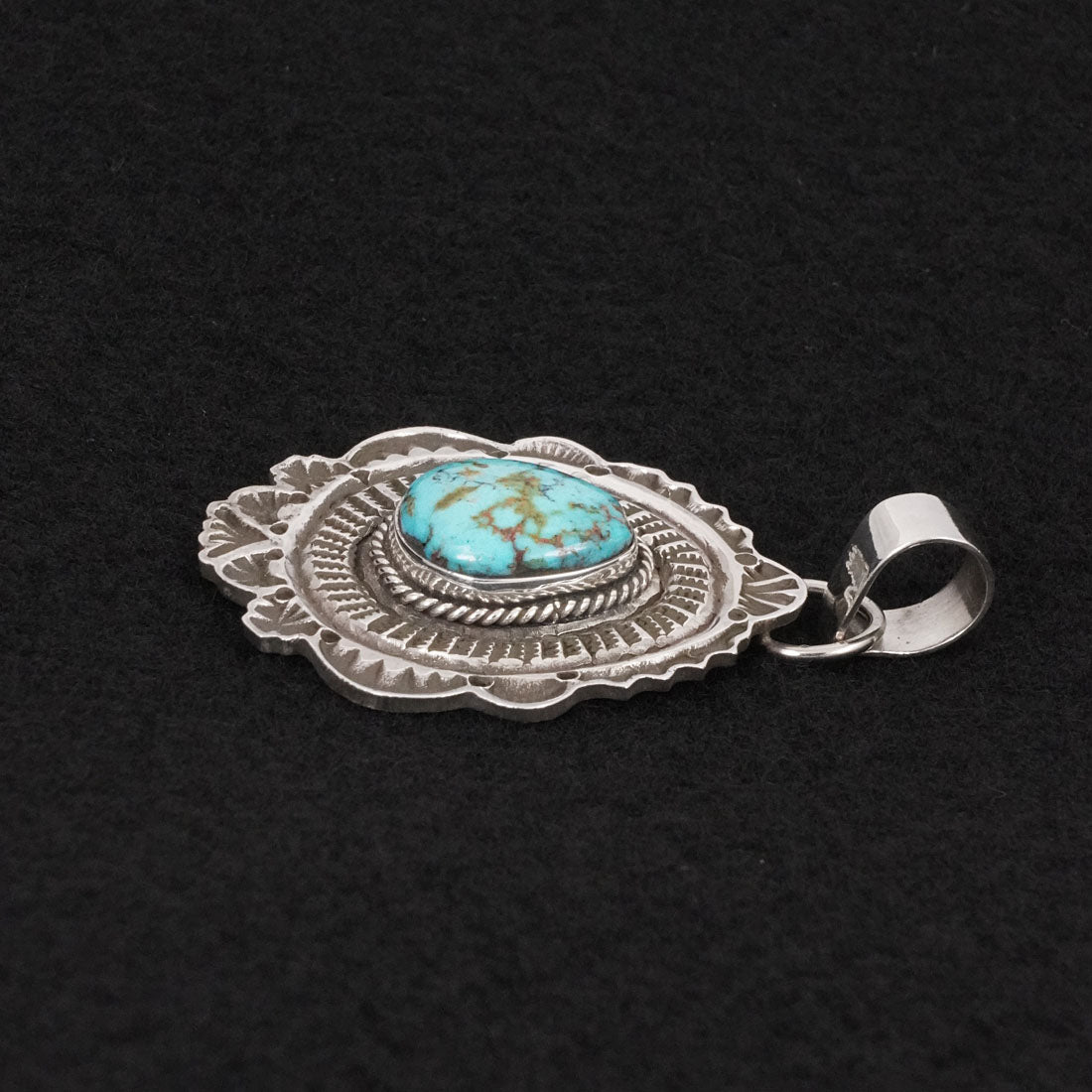 Leonard Maloney Turquoise & Sterling Silver Pendant