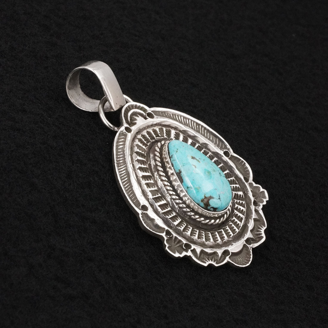 Leonard Maloney Turquoise & Sterling Silver Pendant
