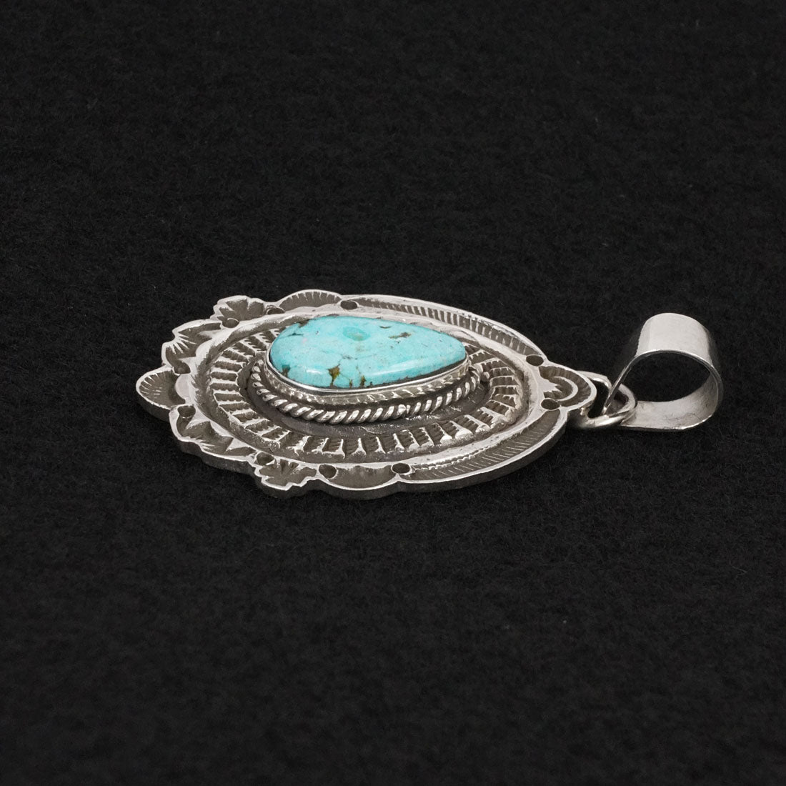 Leonard Maloney Turquoise & Sterling Silver Pendant