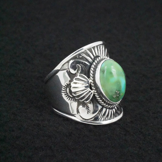 Derrick Gordon Turquoise & Sterling Silver Ring Sz. 11