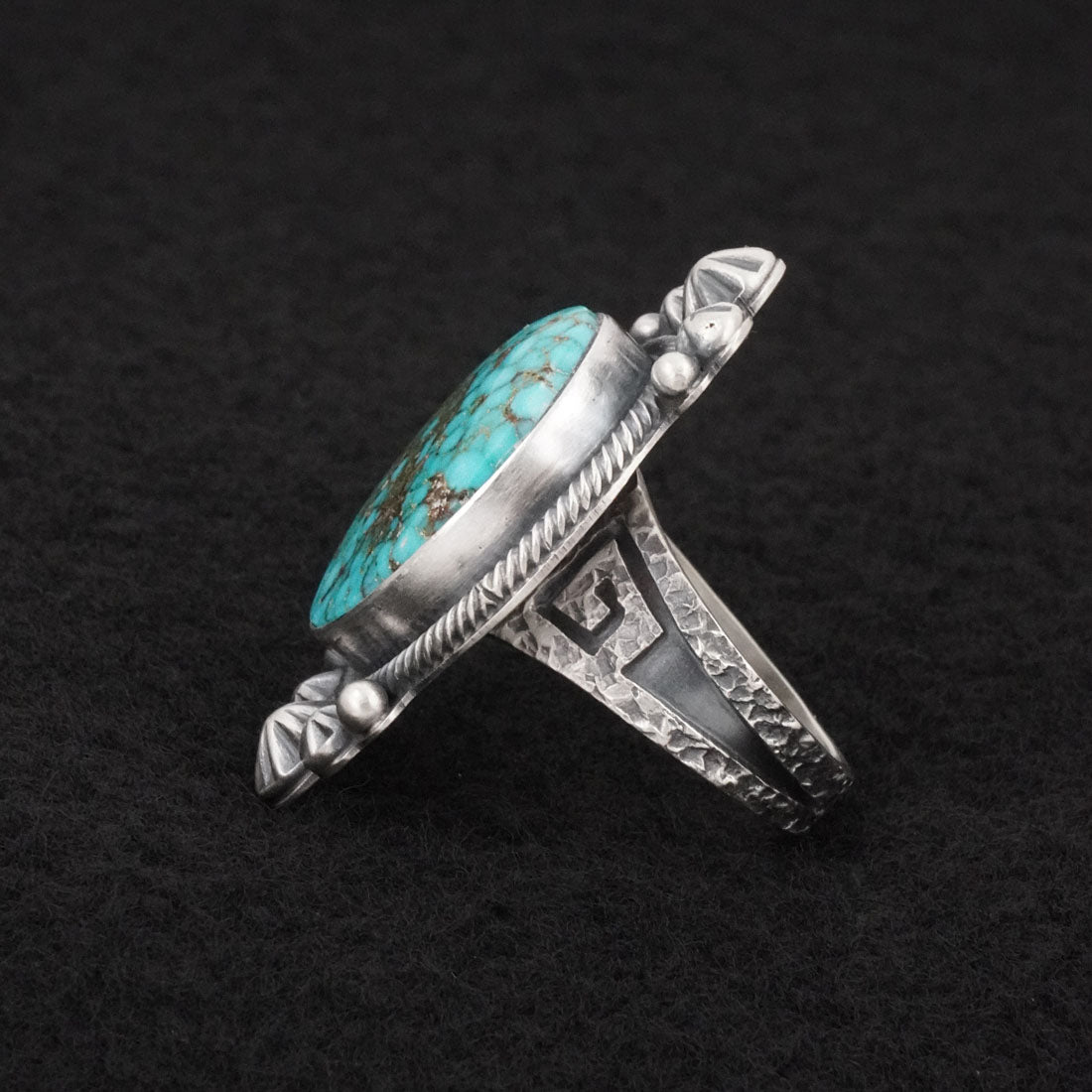 Daniel Benally Turquoise & Sterling Silver Ring Size 6.5