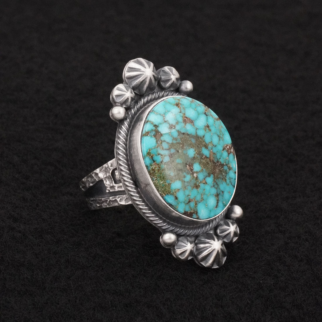 Daniel Benally Turquoise & Sterling Silver Ring Size 6.5
