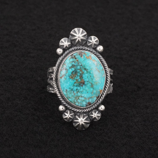 Daniel Benally Turquoise & Sterling Silver Ring Size 10