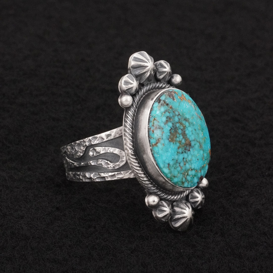 Daniel Benally Turquoise & Sterling Silver Ring Size 10