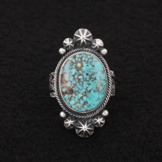 Daniel Benally Turquoise & Sterling Silver Ring Size 7.5