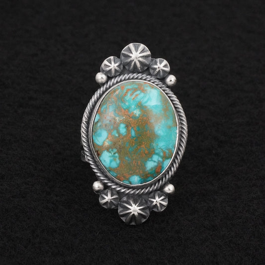 Daniel Benally Turquoise & Sterling Silver Ring Size 7.5