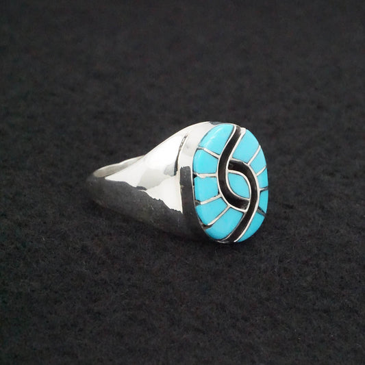Amy Wesley Turquoise & Sterling Silver Ring Size 10.5