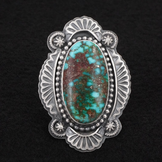 Randy Boyd Turquoise & Sterling Silver Ring Size 7.5