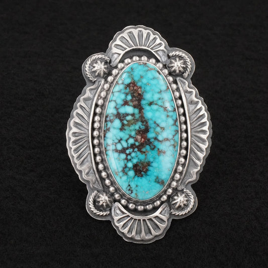 Randy Boyd Turquoise & Sterling Silver Ring Size 6.5