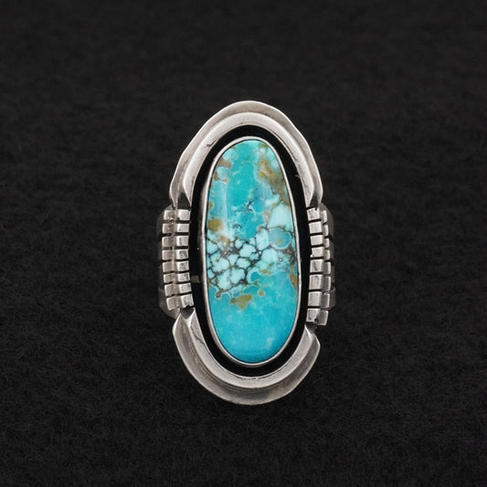 Paul Livingston Turquoise & Sterling Silver Ring Size 7