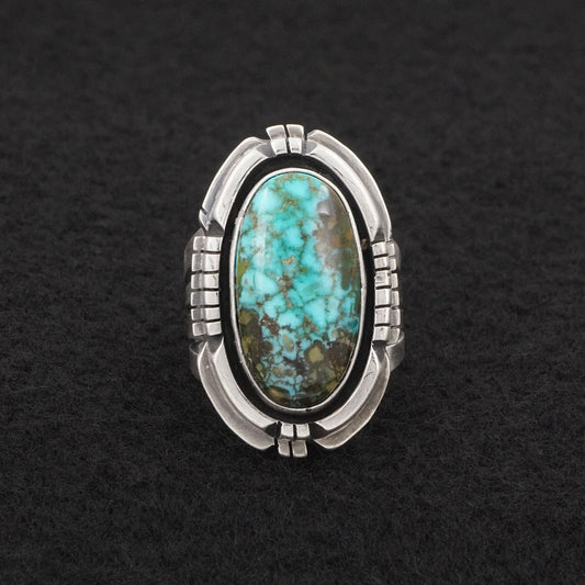 Paul Livingston Turquoise & Sterling Silver Ring Size 7