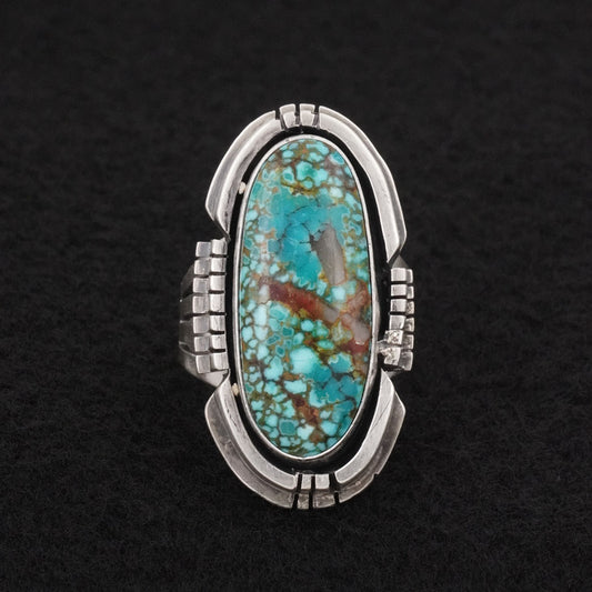 Paul Livingston Turquoise & Sterling Silver Ring Size 9