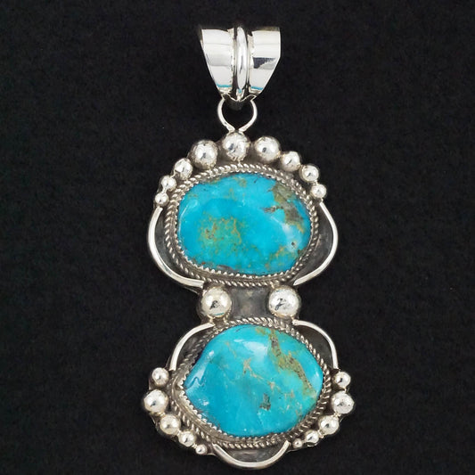 Ray Nez Turquoise & Sterling Silver Pendant