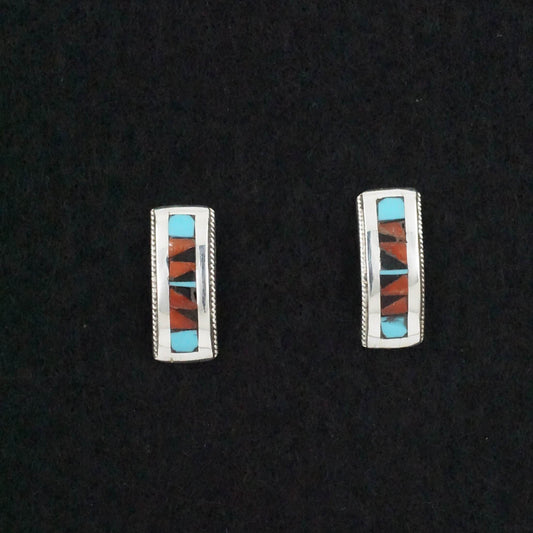 Phil Weahkee Multi-Stone & Sterling Silver Earrings