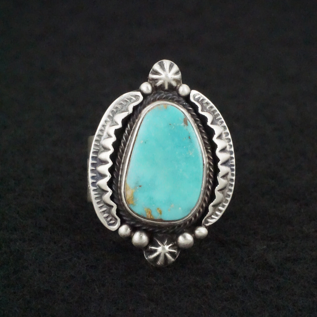 Randy Boyd Turquoise & Sterling Silver Ring Size 6.5