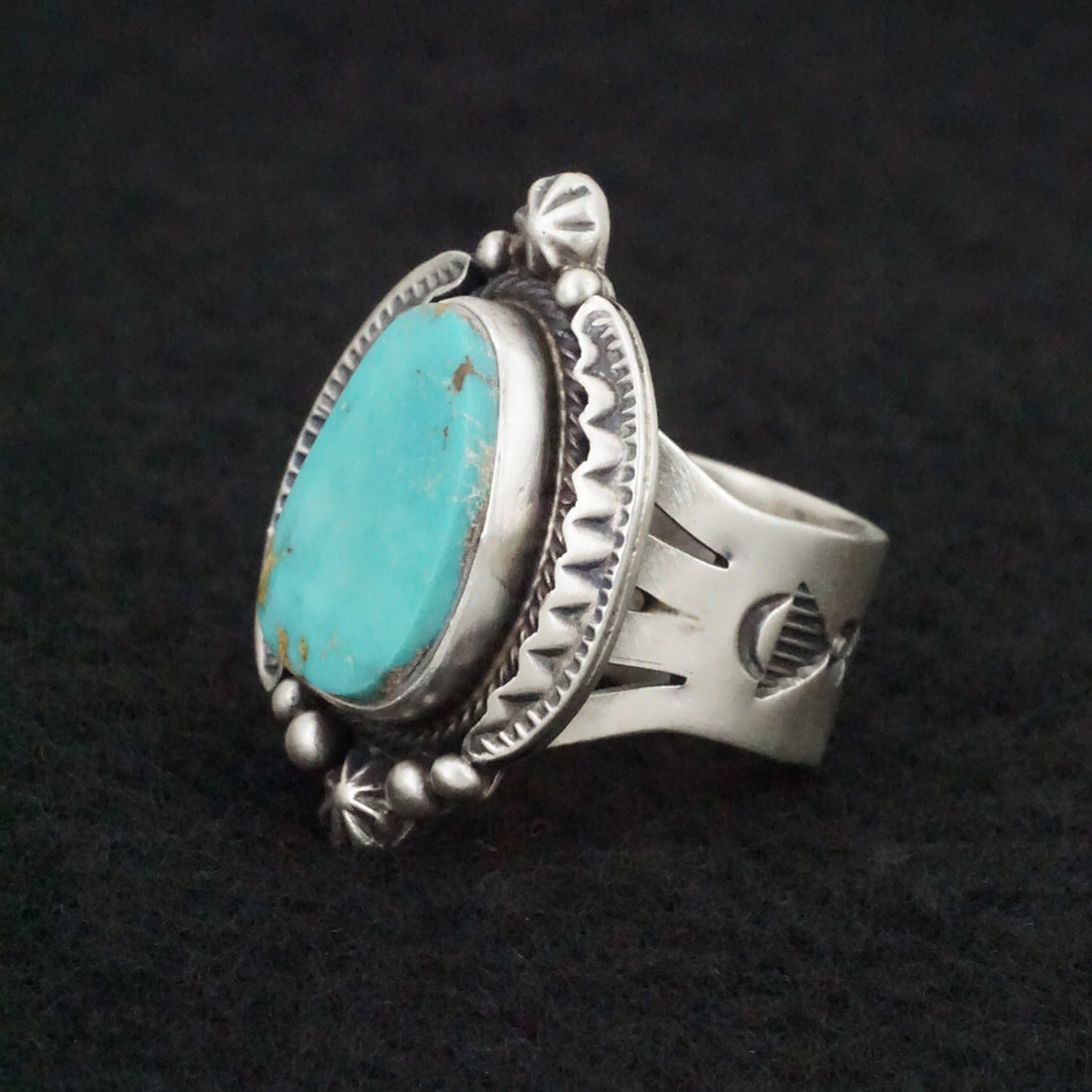 Randy Boyd Turquoise & Sterling Silver Ring Size 6.5