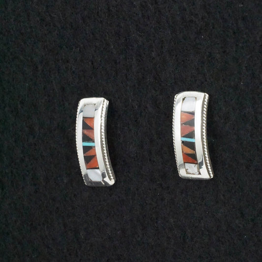 Phil Weahkee Multi-Stone & Sterling Silver Earrings