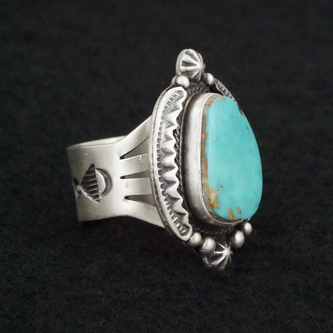 Randy Boyd Turquoise & Sterling Silver Ring Size 6.5