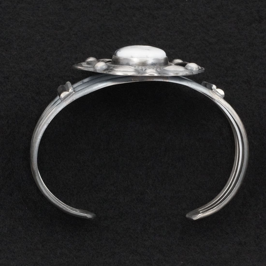 Leslie Nez White Buffalo & Sterling Silver Bracelet