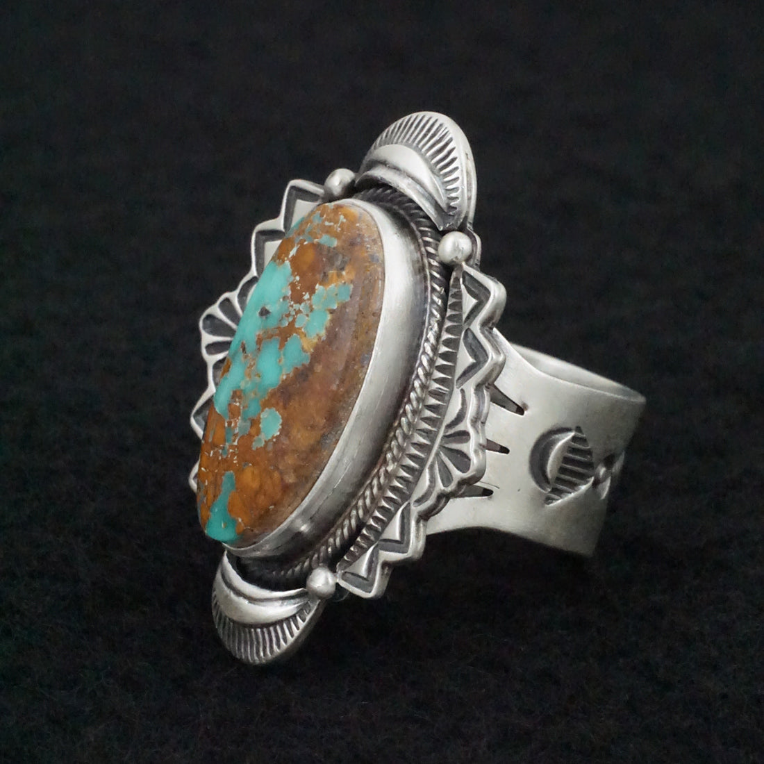 Randy Boyd Turquoise & Sterling Silver Ring Size 6.5