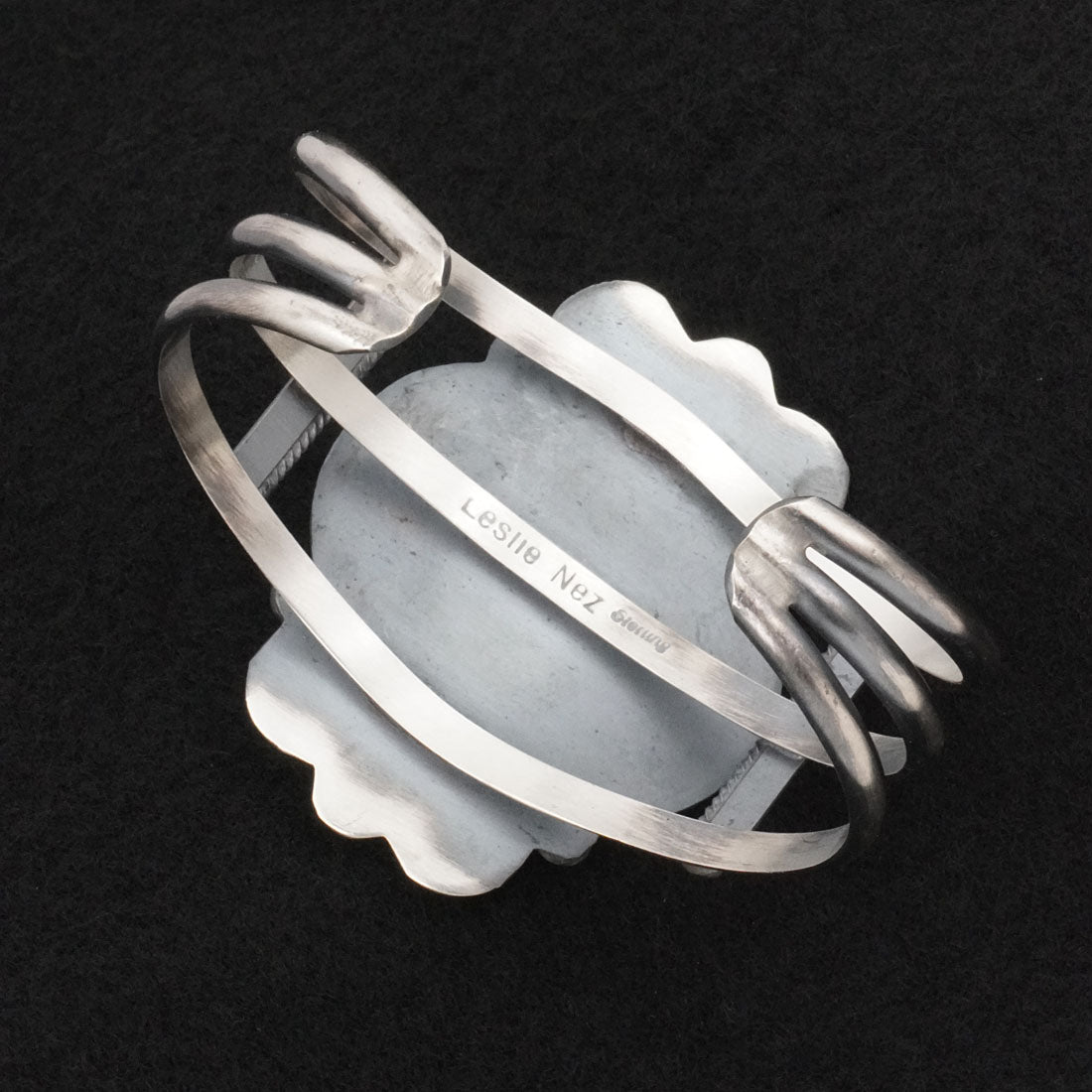 Leslie Nez White Buffalo & Sterling Silver Bracelet
