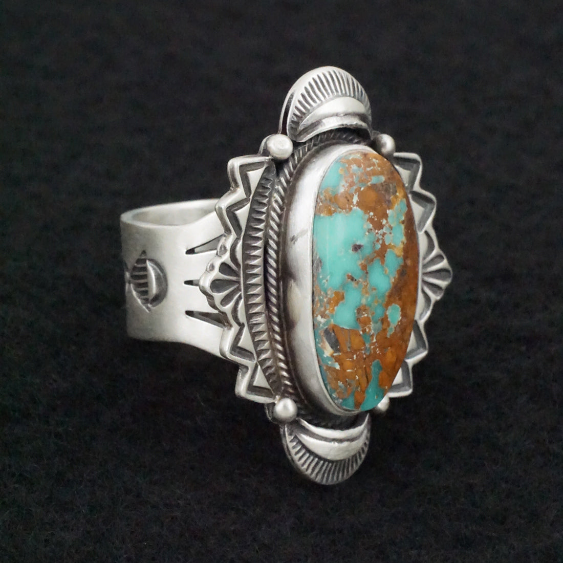 Randy Boyd Turquoise & Sterling Silver Ring Size 6.5