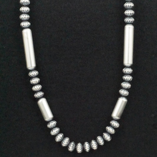 Crystal Haley Sterling Silver Navajo Pearl Necklace 22"