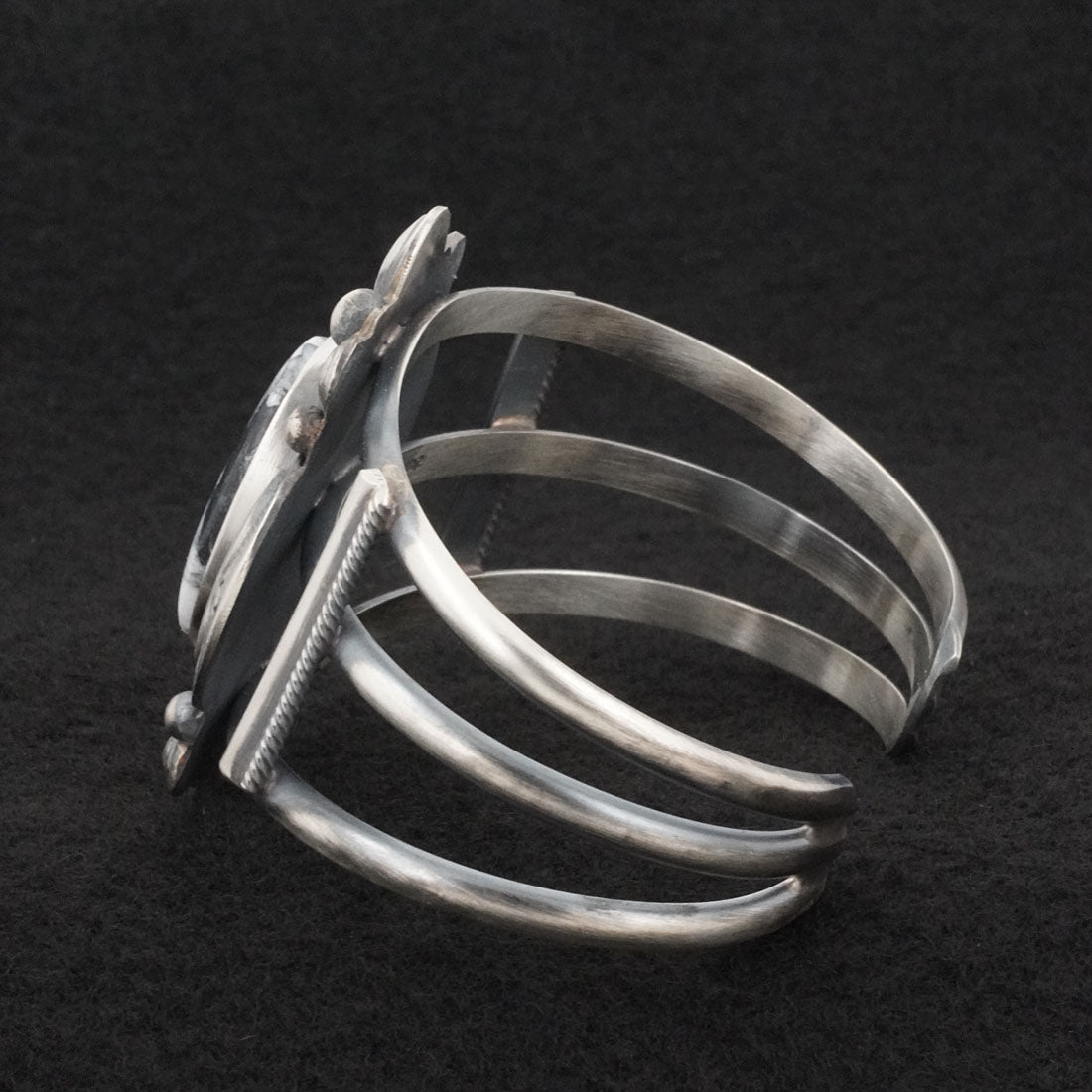 Leslie Nez White Buffalo & Sterling Silver Bracelet
