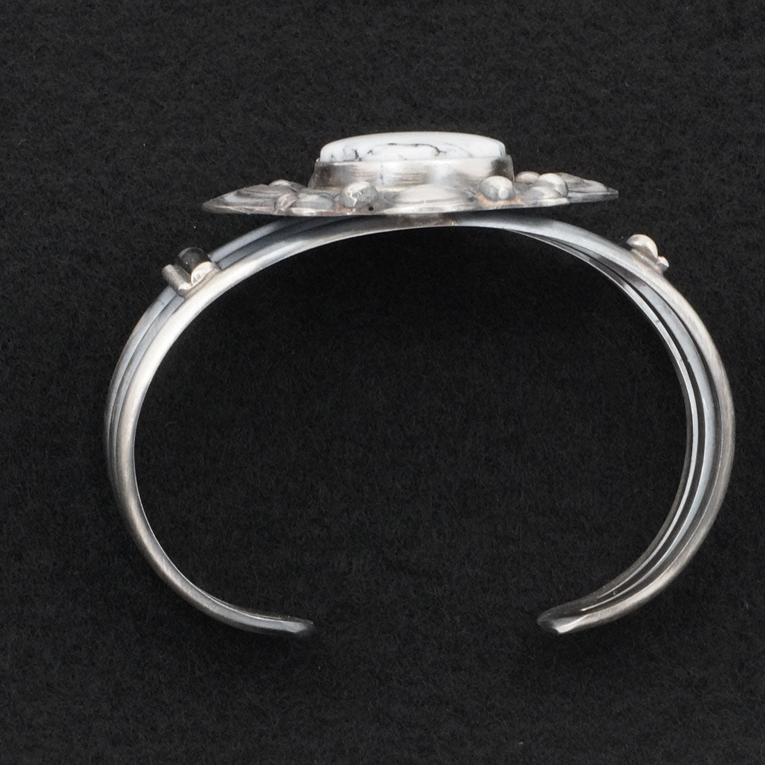 Leslie Nez White Buffalo & Sterling Silver Bracelet