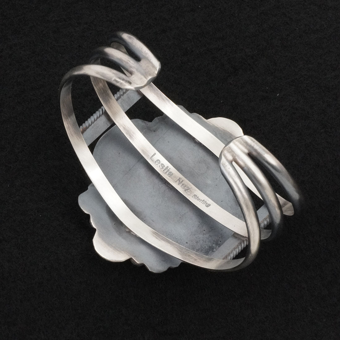 Leslie Nez White Buffalo & Sterling Silver Bracelet
