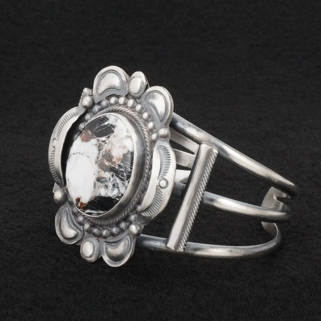 Leslie Nez White Buffalo & Sterling Silver Bracelet