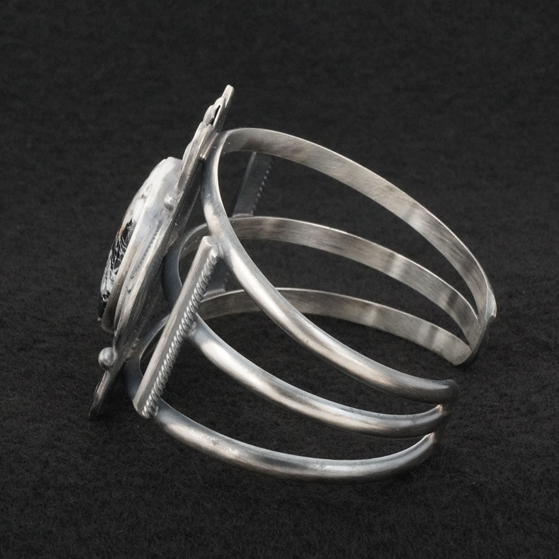 Leslie Nez White Buffalo & Sterling Silver Bracelet