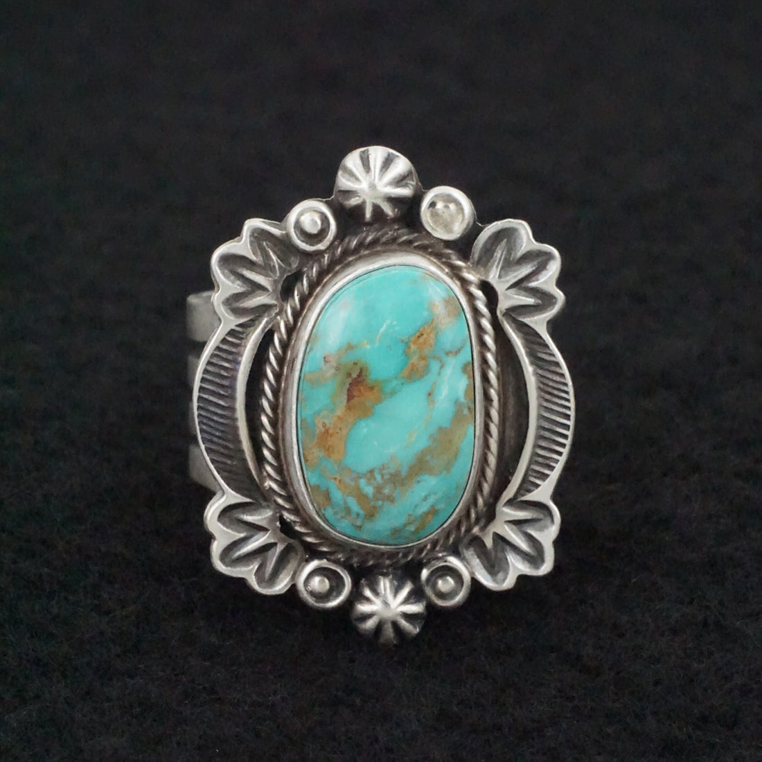 Randy Boyd Turquoise & Sterling Silver Ring Size 8.5