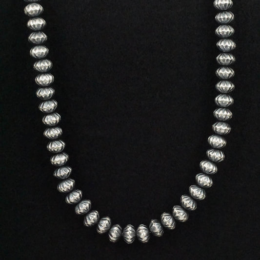 Crystal Haley Sterling Silver Navajo Pearl Necklace 28"