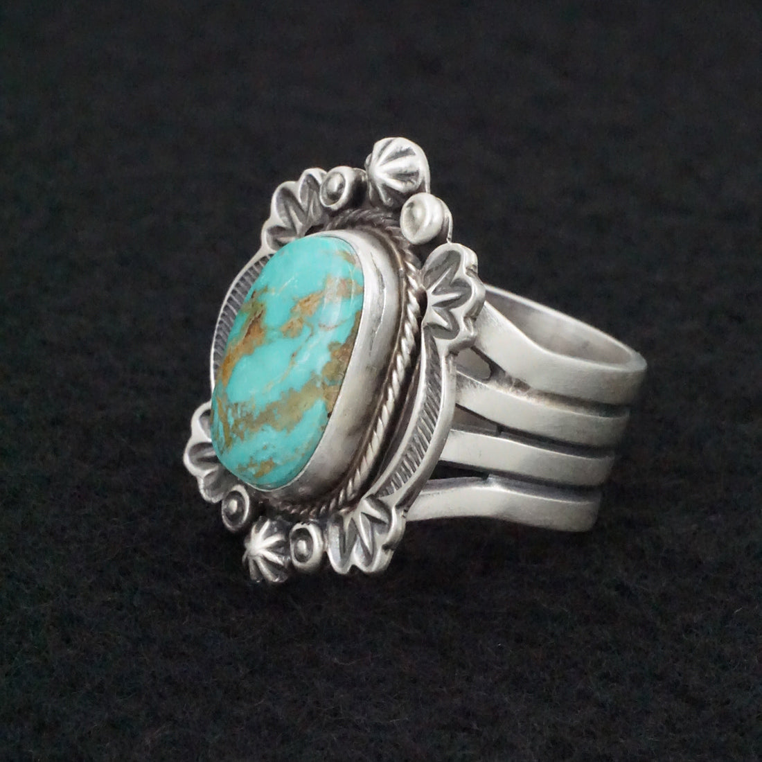 Randy Boyd Turquoise & Sterling Silver Ring Size 8.5